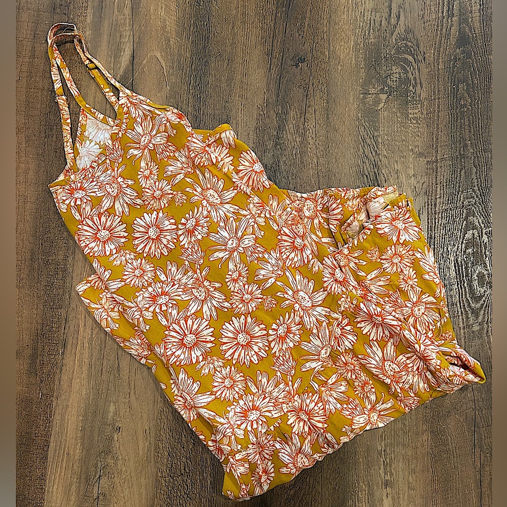 Wild Fable- Orange/yellow flowered sun dress